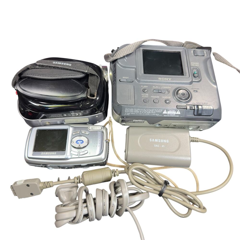 Camera Lot Samsung Sony Digital Camcorder Digimax FD Mavica Untested As-Is Parts - Picture 2 of 13